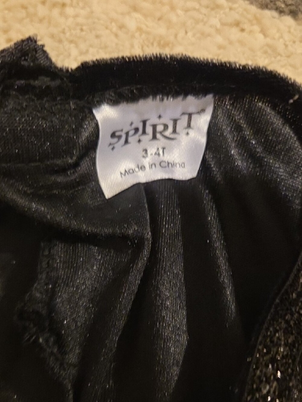 Spirit Purple and Black Girls' Witch Costume with Striped Tights - Picture 2 of 5